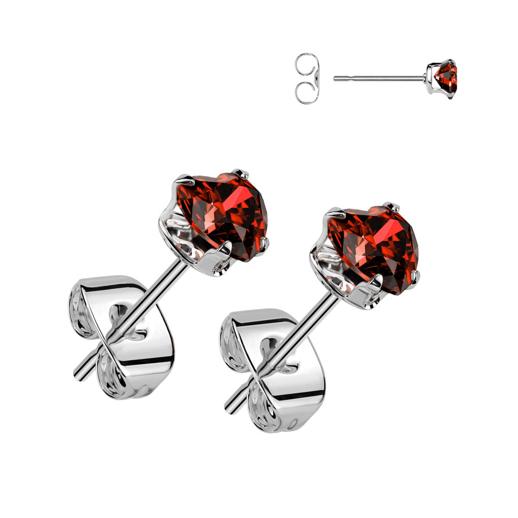 Heart Earrings Studs