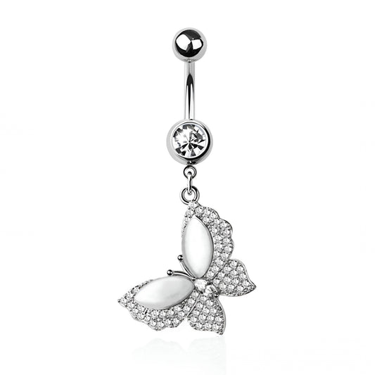 Synthetic Opal Butterfly Belly Bar