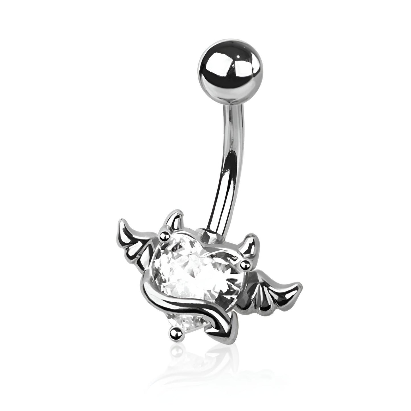 Heart Devil Angel Winged Belly Bar