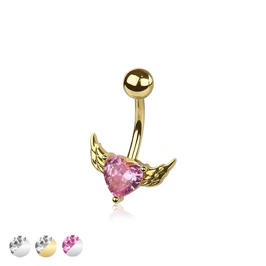 Heart Wing Belly Bar