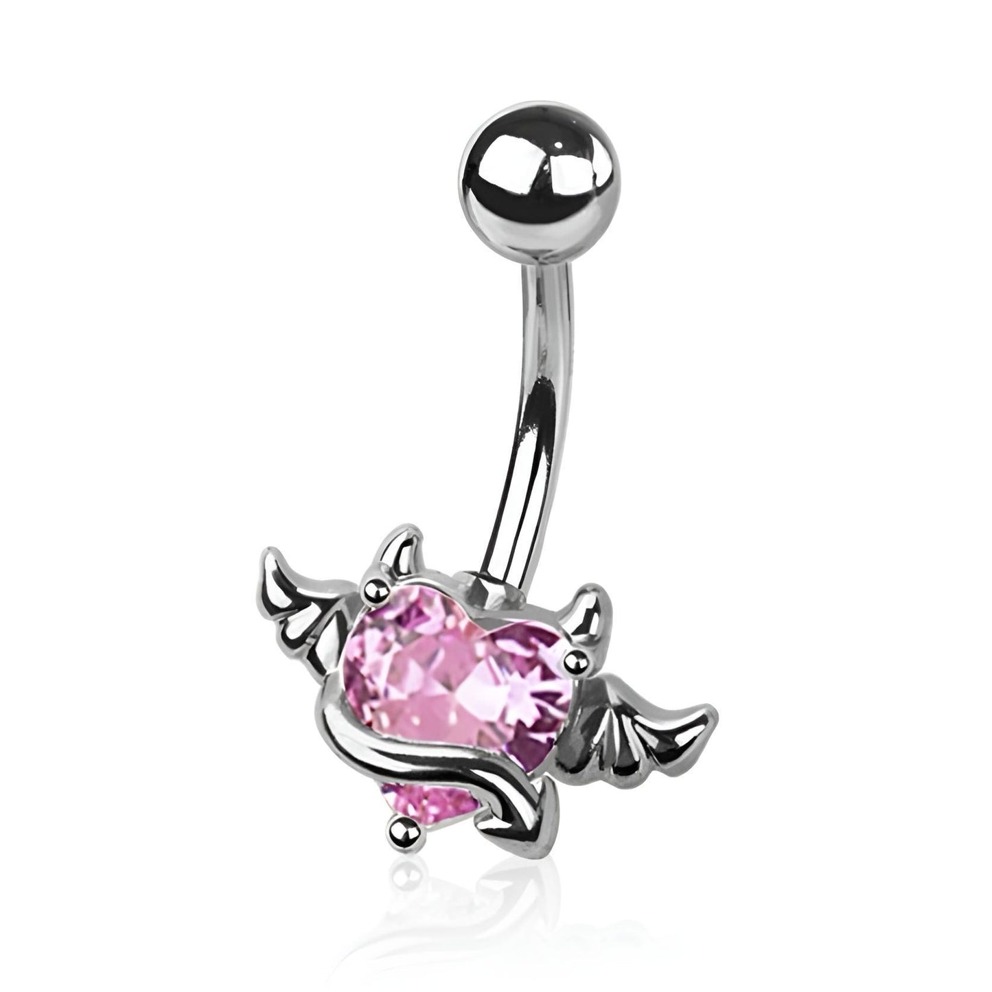 Heart Devil Angel Winged Belly Bar