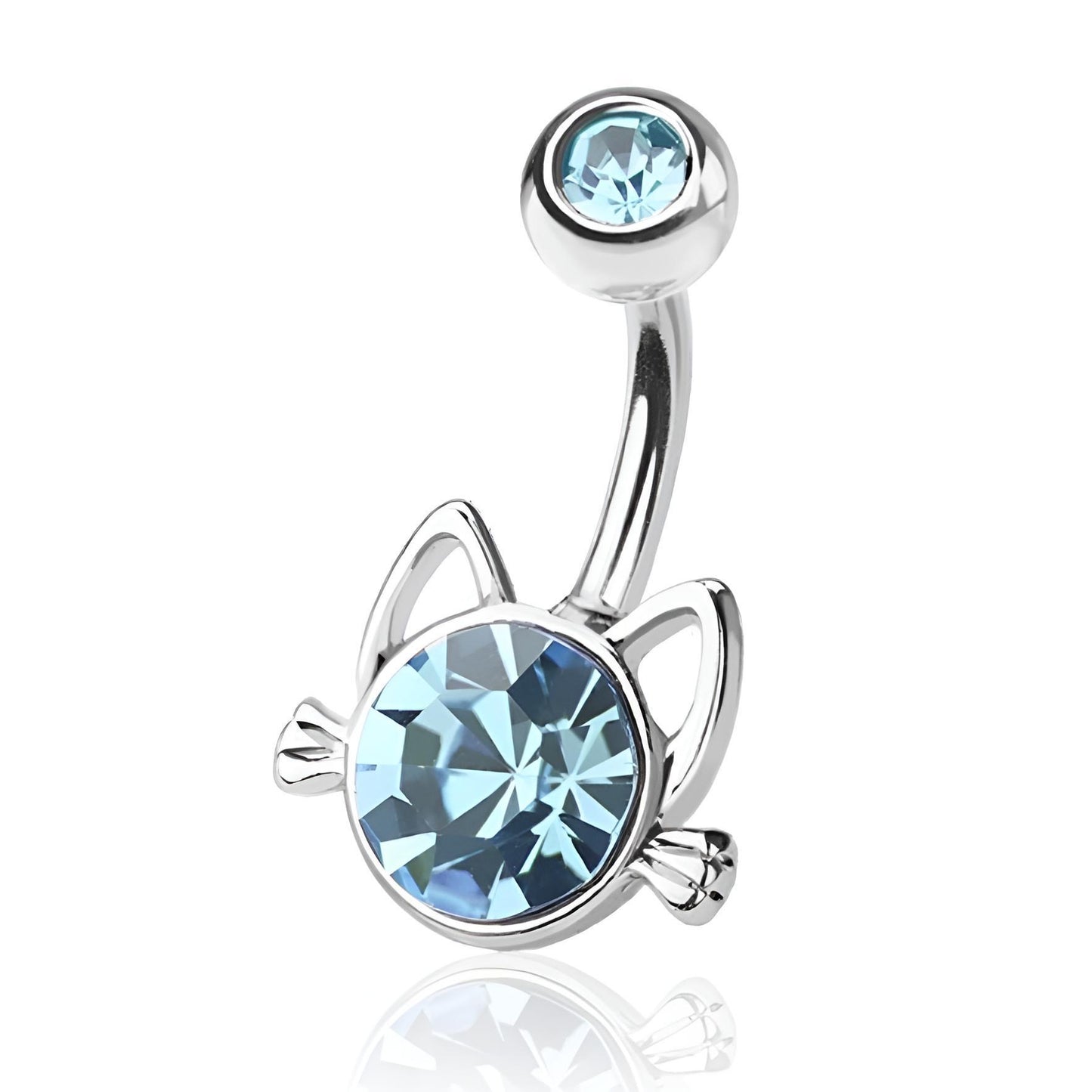 Kitty With Gem Belly Bar