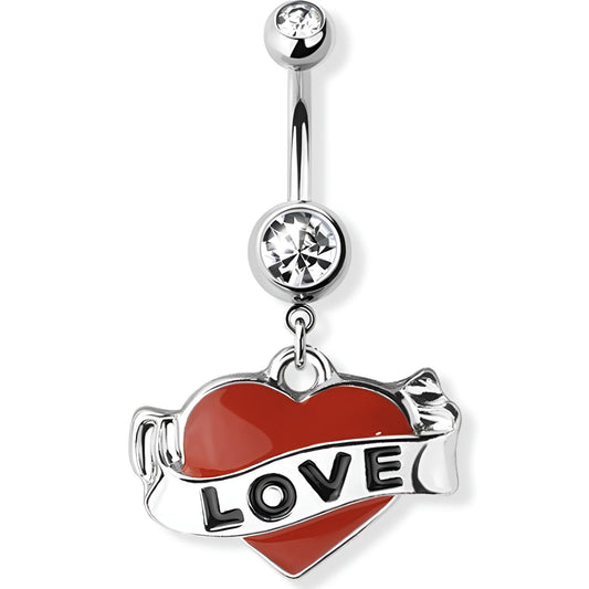 Love Dangle Belly Bar