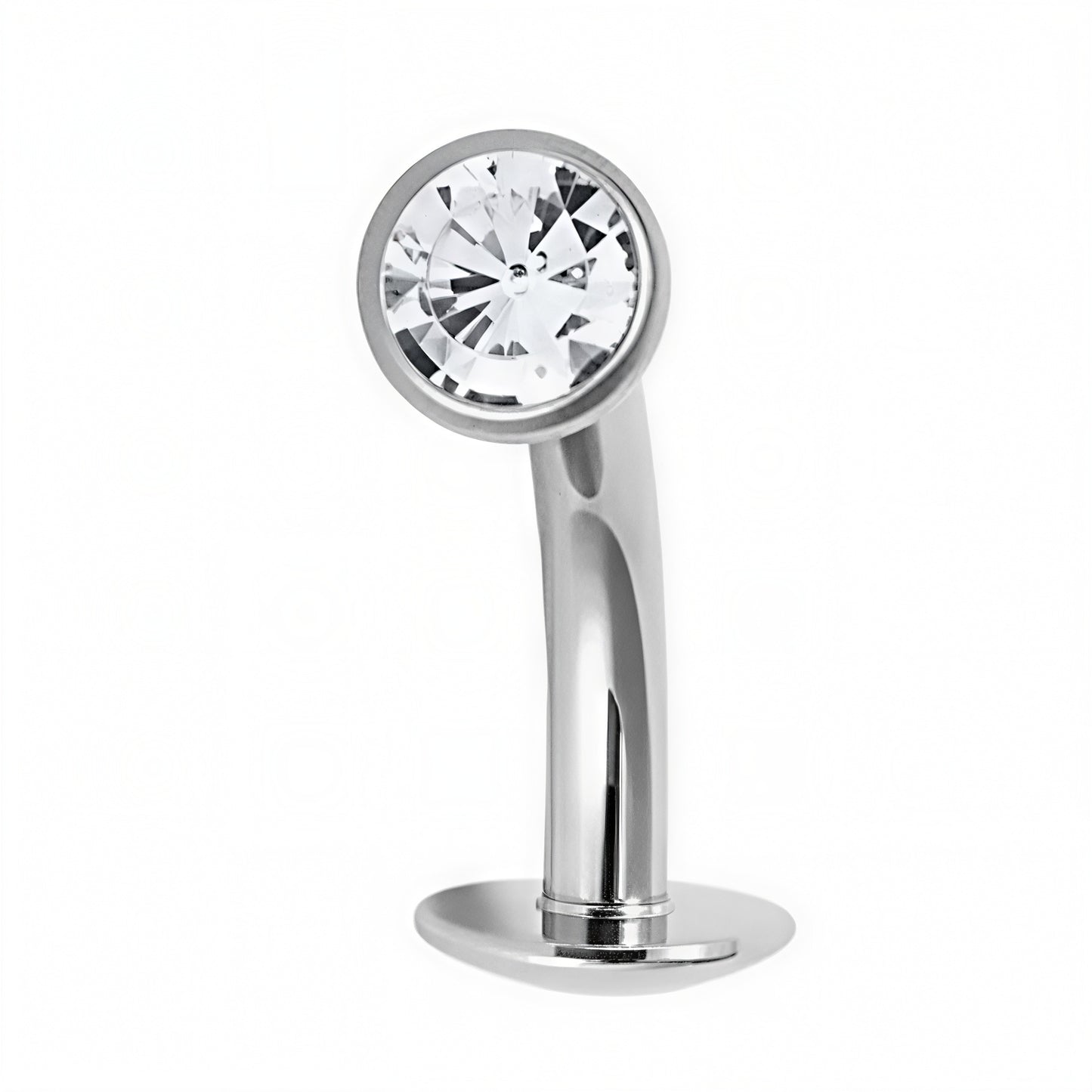 Titanium Threadless Floating Navel Bar – Bezel Set Jewelled Ball (1.6mm)