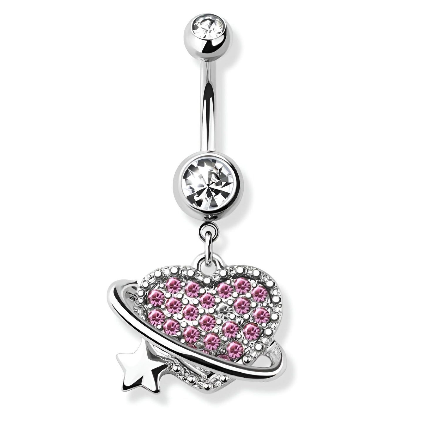 Heart Orbit Belly Bar