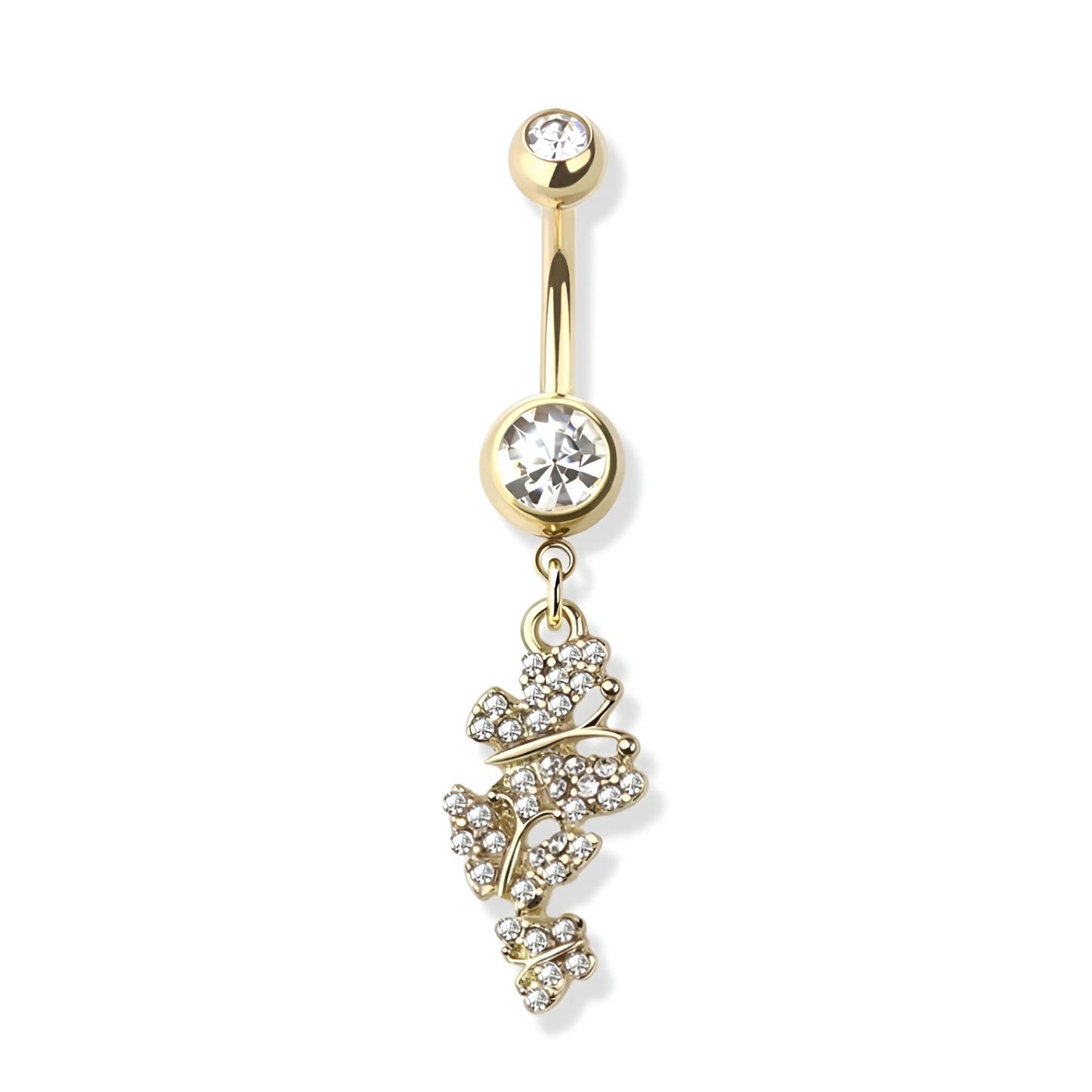 Triple Butterfly Belly Bar
