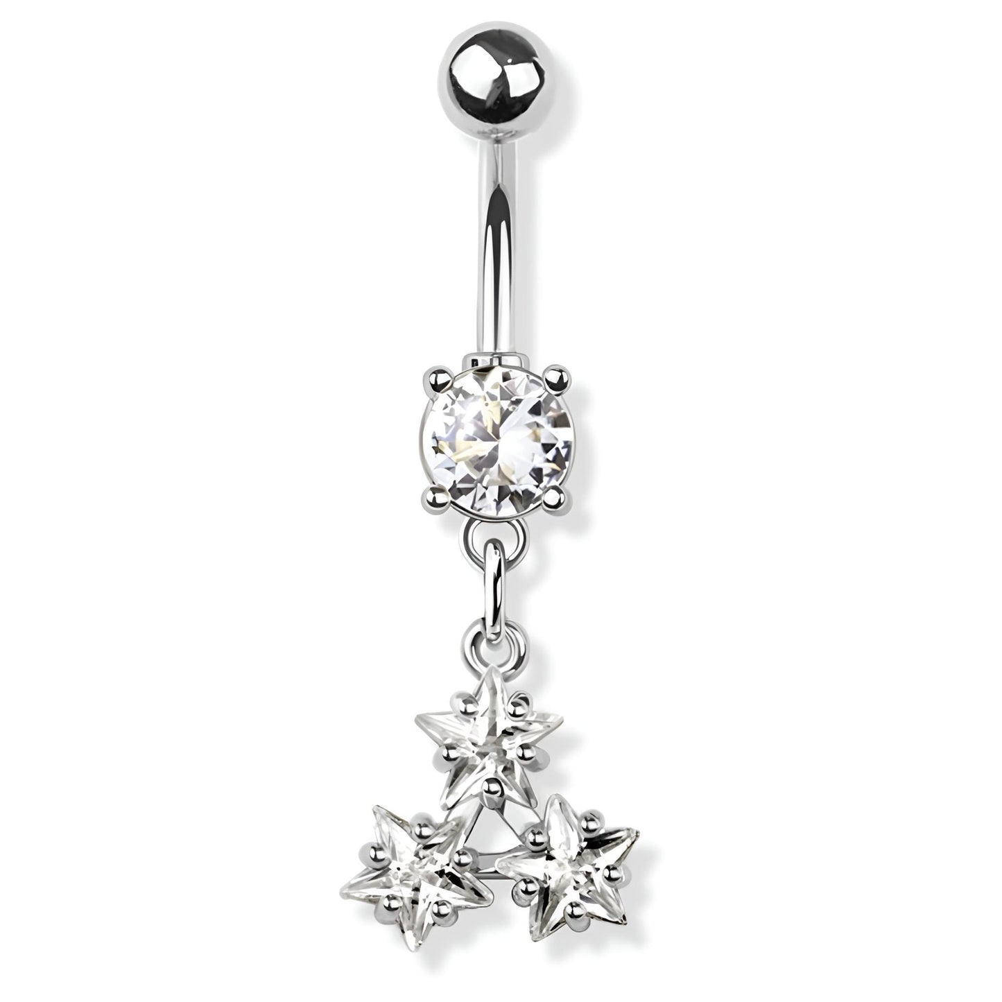 Triple Prong Star Belly Bar