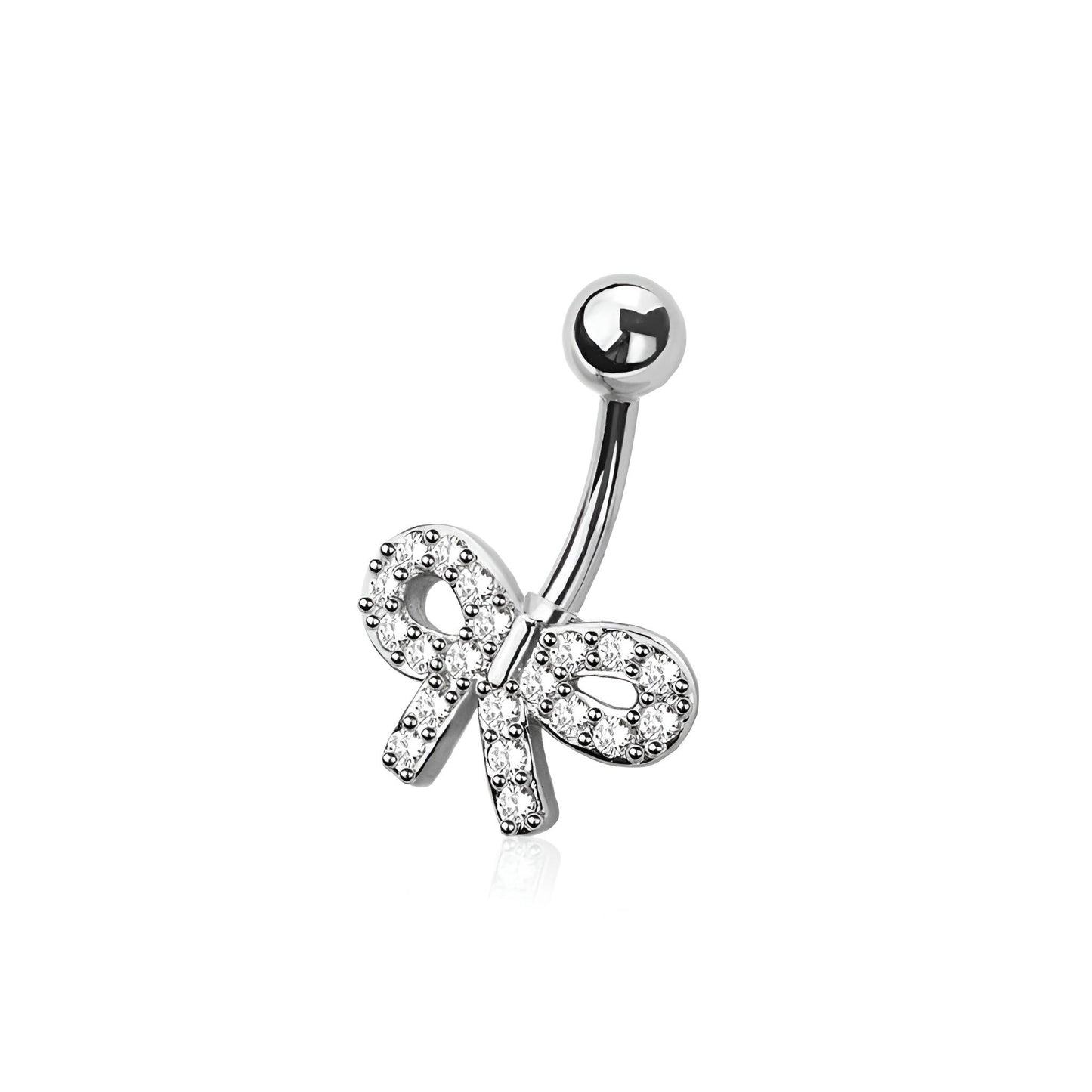 Multi Cz Ribbon Belly Bar
