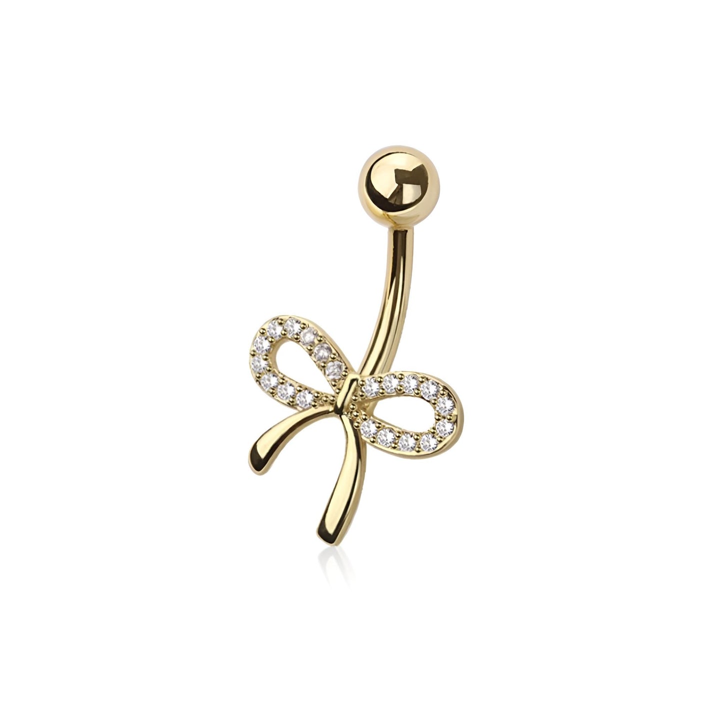 Multi Cz Ribbon Belly Bar