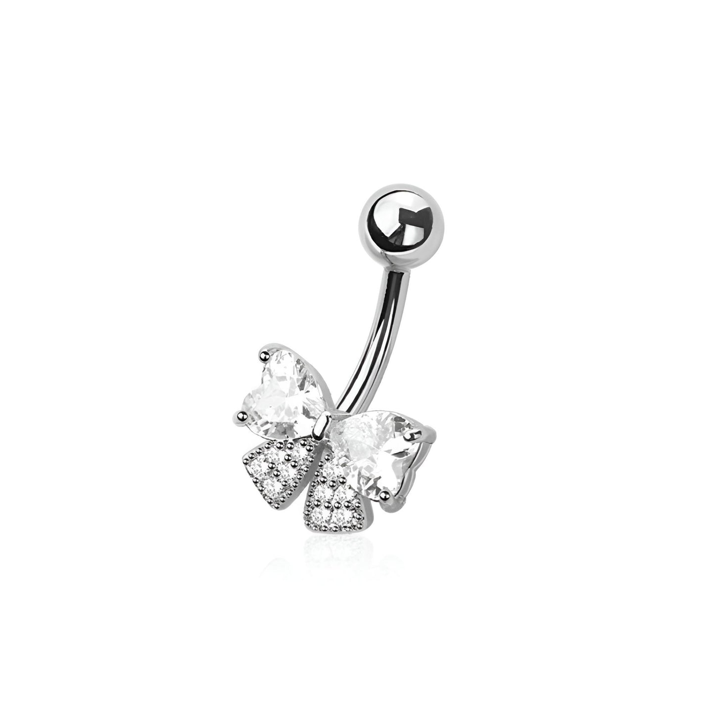 Ribbon Cz Belly Bar