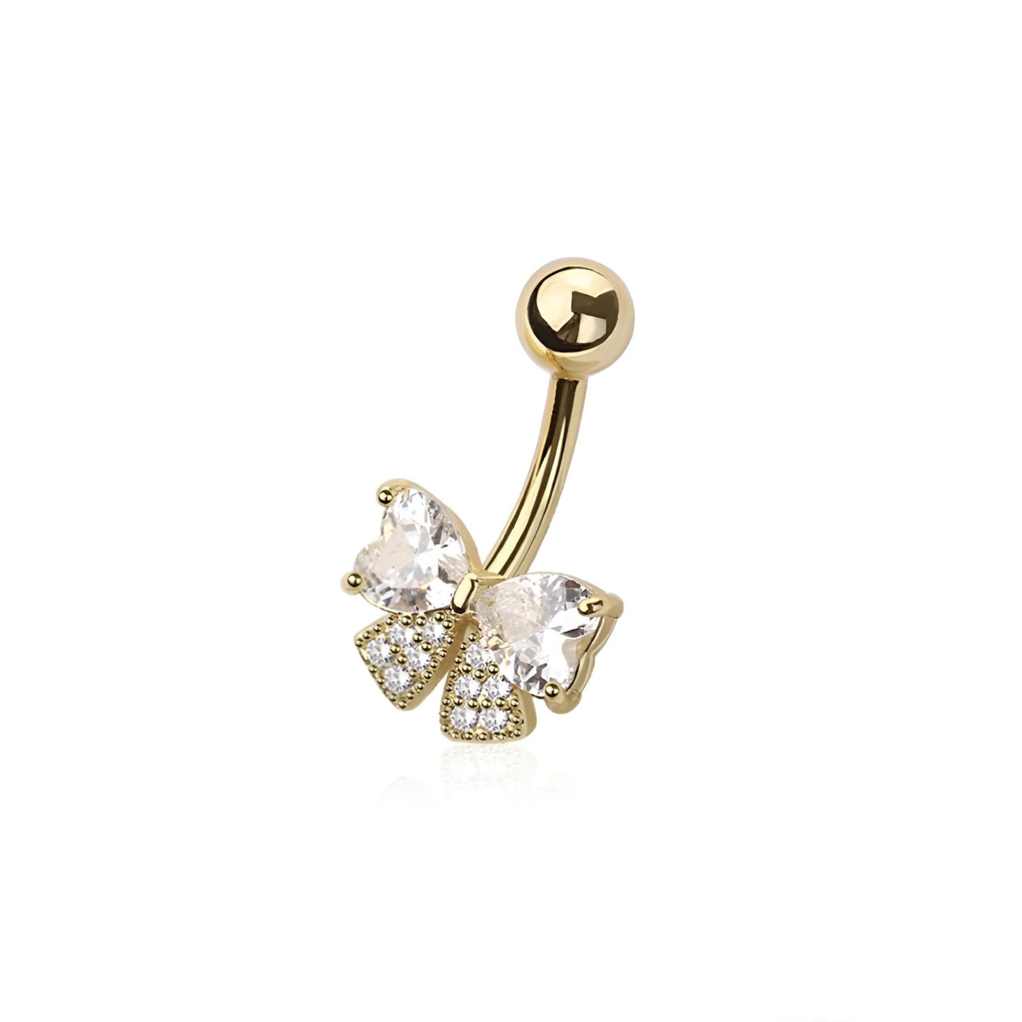 Ribbon Cz Belly Bar