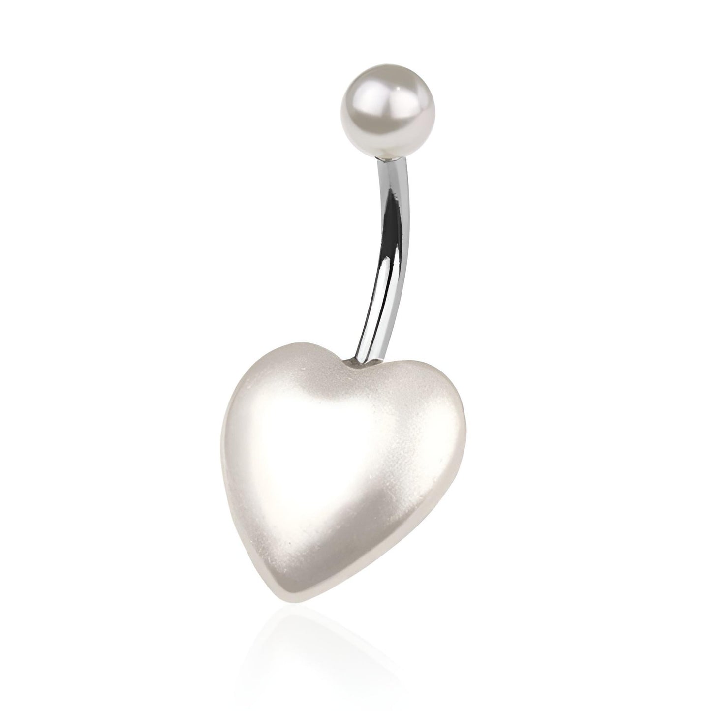 Heart Pearl Belly Bar