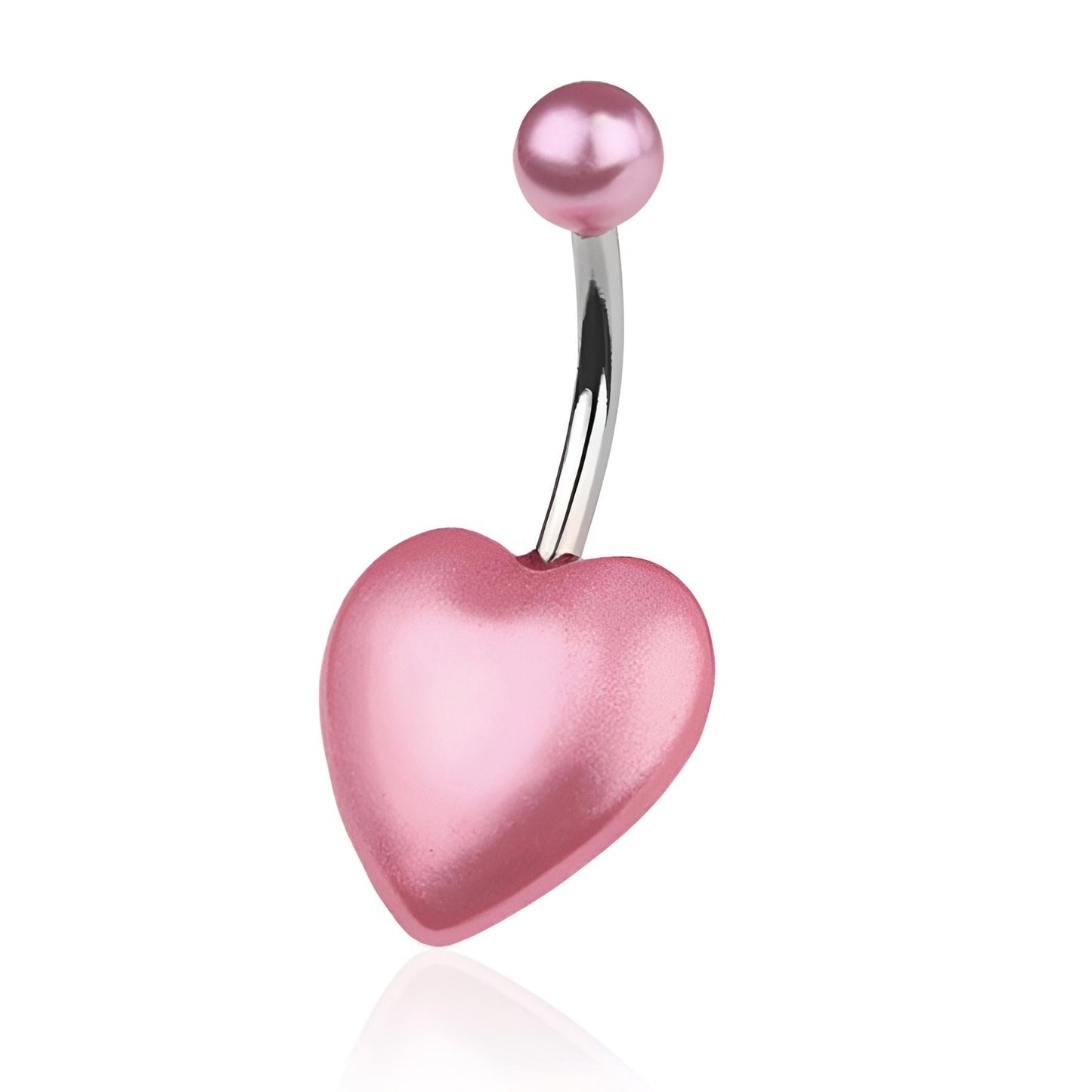 Heart Pearl Belly Bar