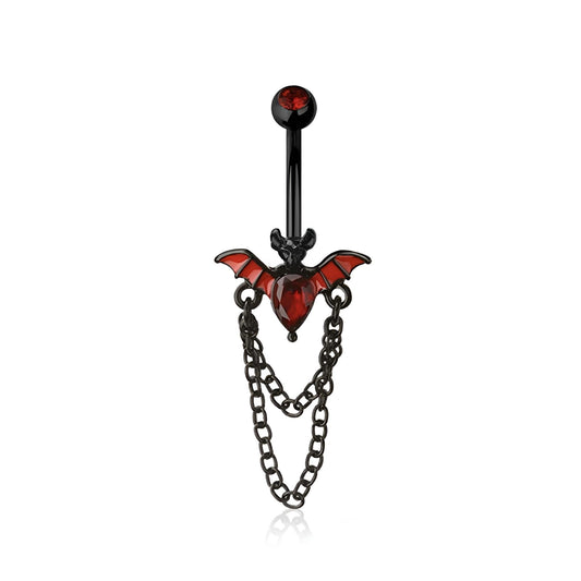 Bat Chain Belly Bar