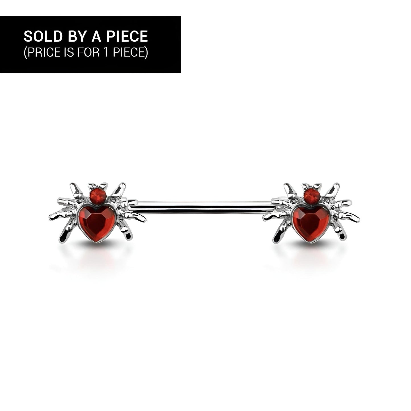 Heart Spider Nipple Bar