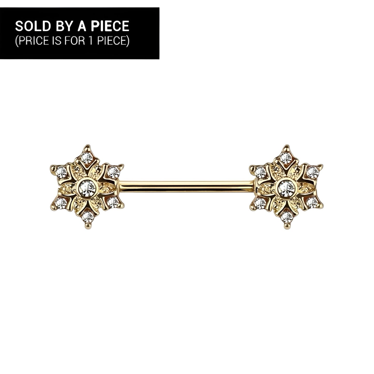 Snow Flake Nipple Bar