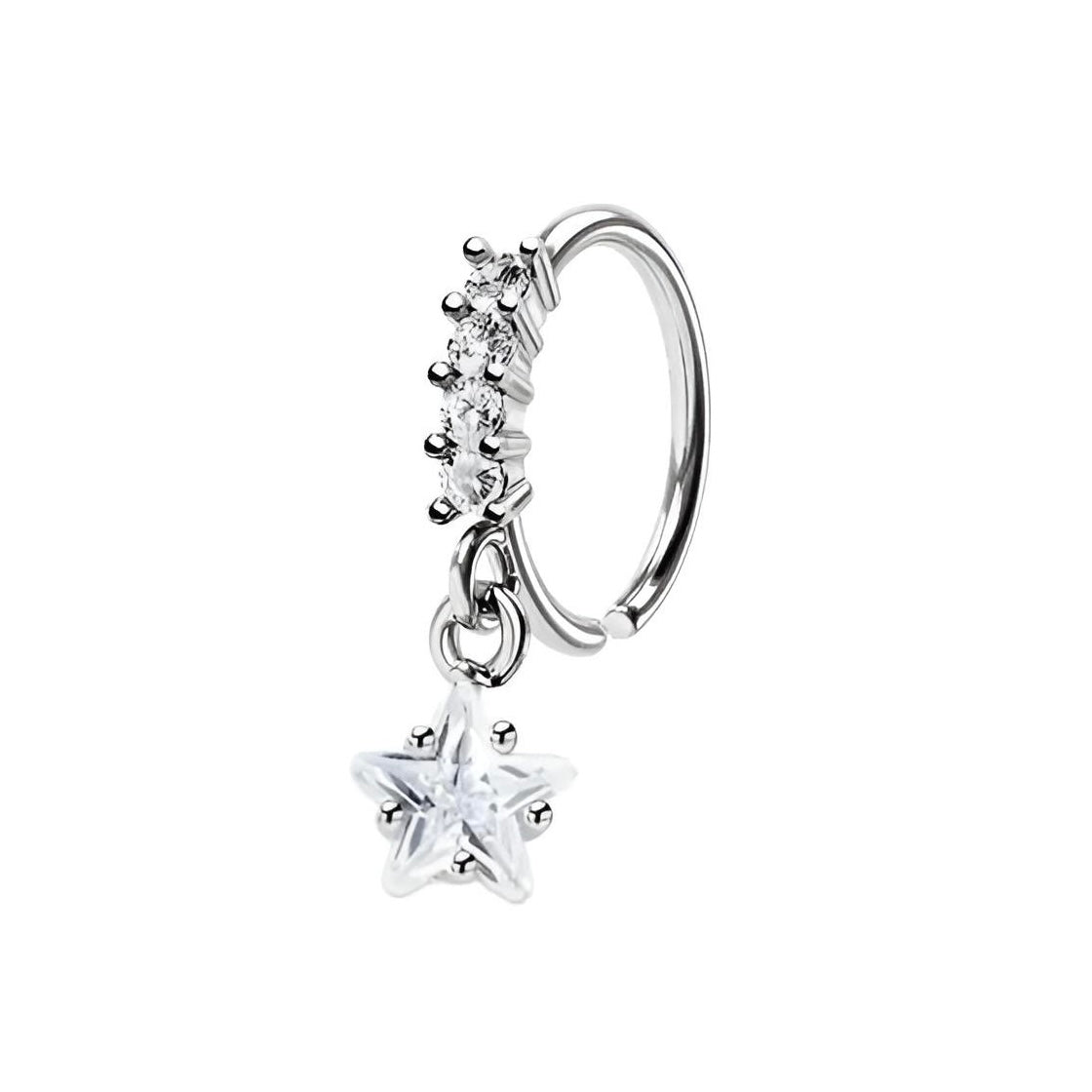 Star Dangling Nose Ring