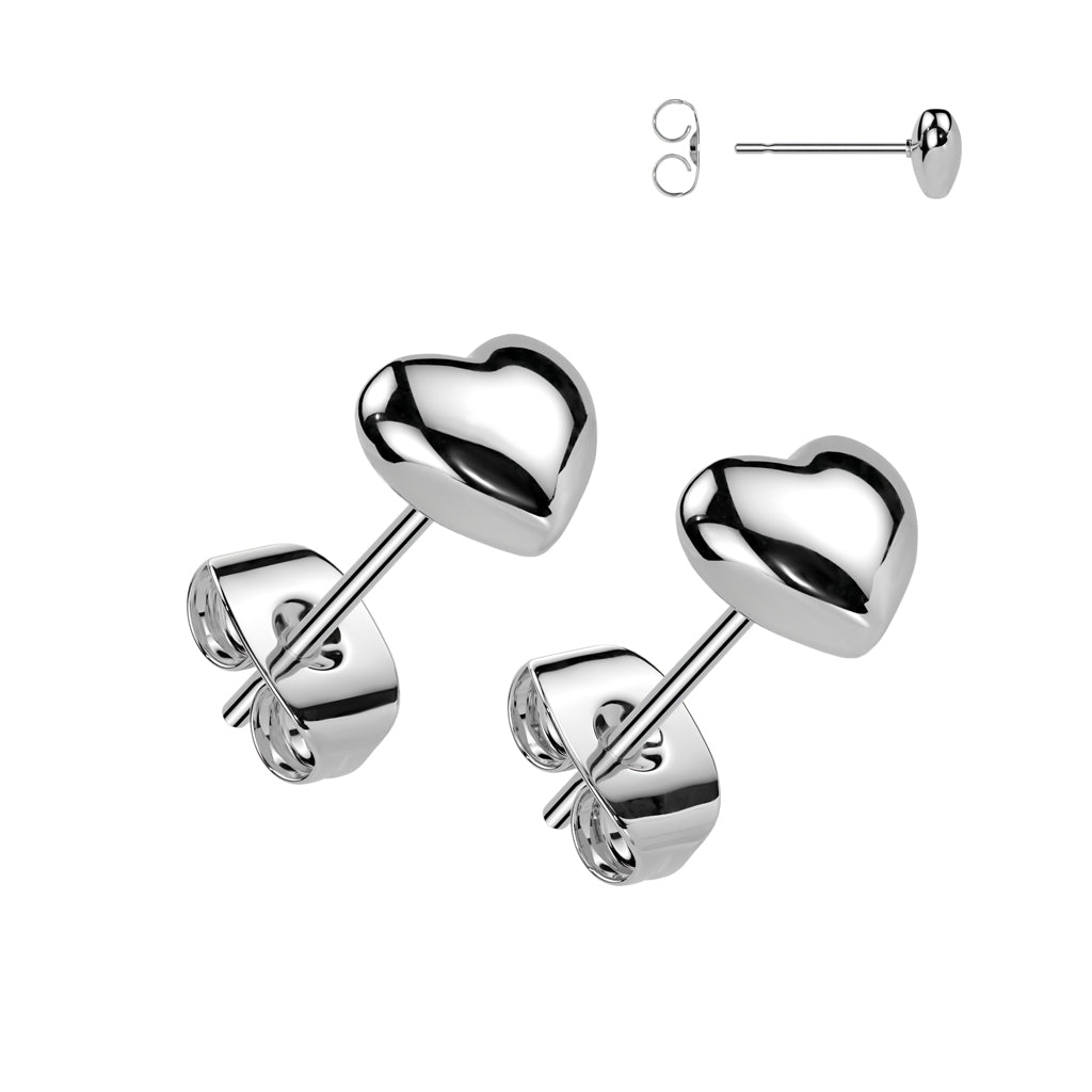 3D Heart Shaped Earring