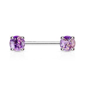 Lava Glitter Prong Set Barbell