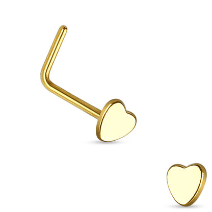 Heart Shaped Nose Studs