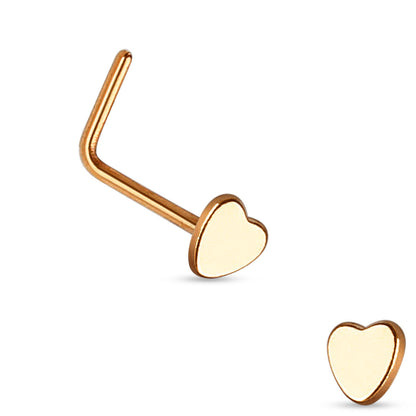 Heart Shaped Nose Studs