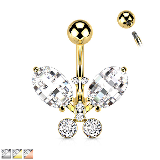 Butterfly Belly Bar Non Dangling