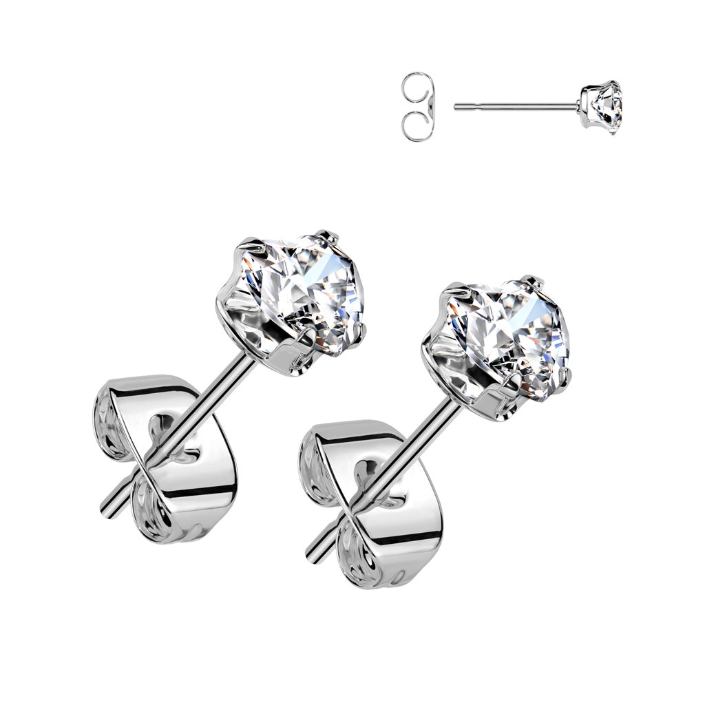 Heart Earrings Studs