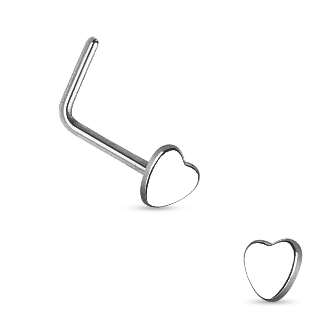 Heart Shaped Nose Studs