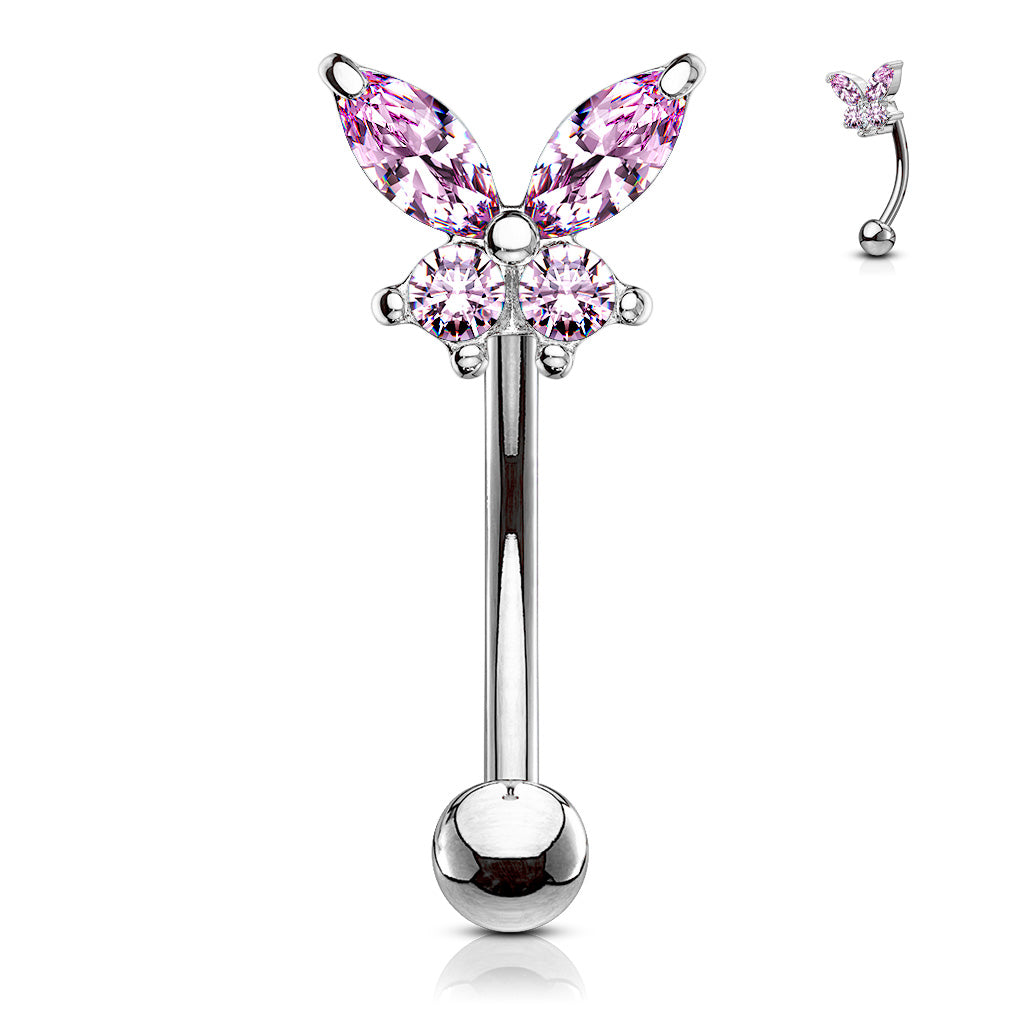 Butterfly CZ Prong Set Top