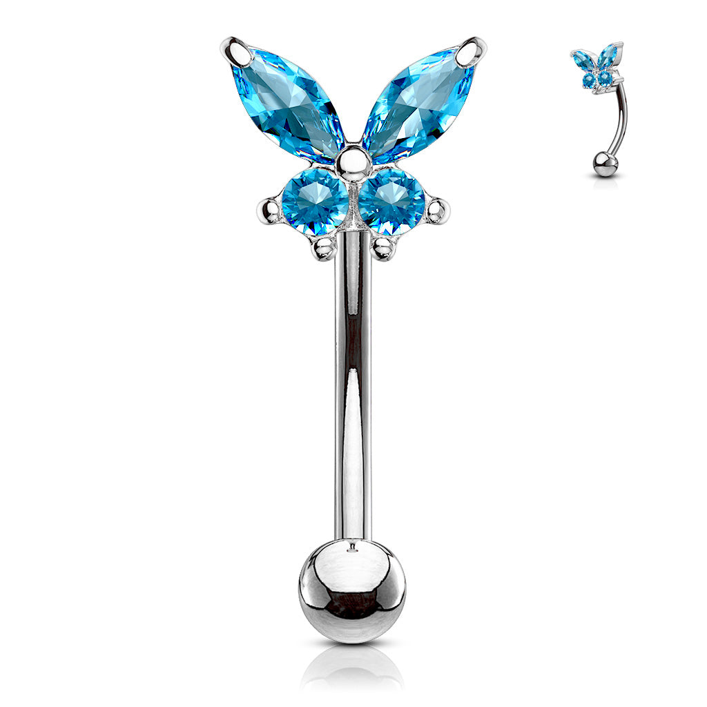 Butterfly CZ Prong Set Top