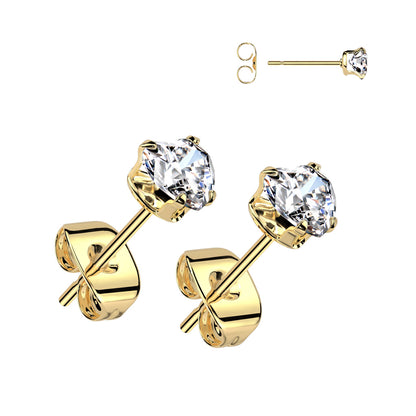 Heart Earrings Studs