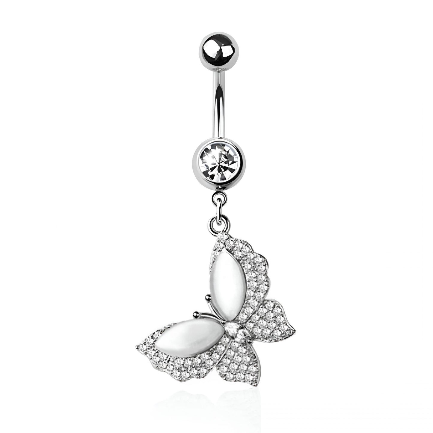 Synthetic Opal Butterfly Belly Bar