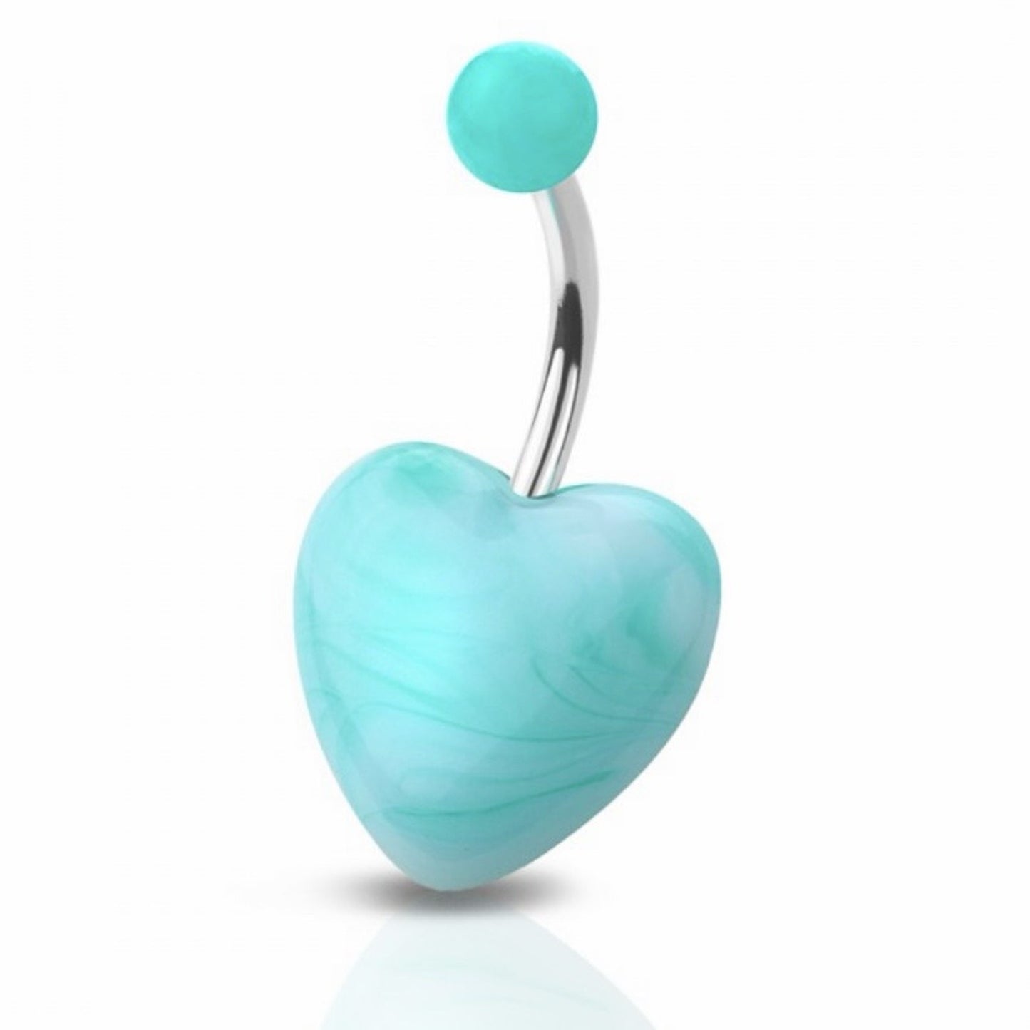 Marble Acrylic Heart Belly Bar