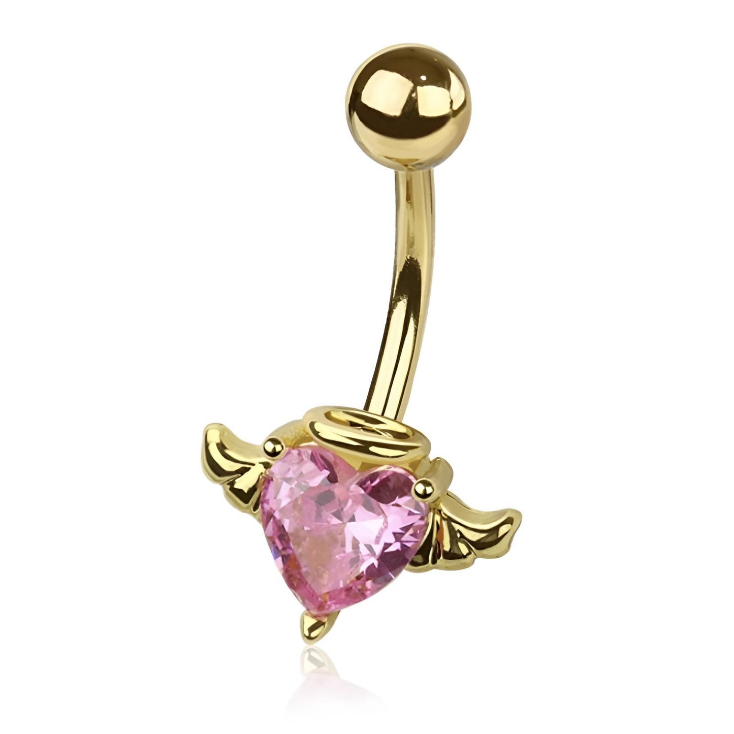 Heart Angel Wing Belly Bar