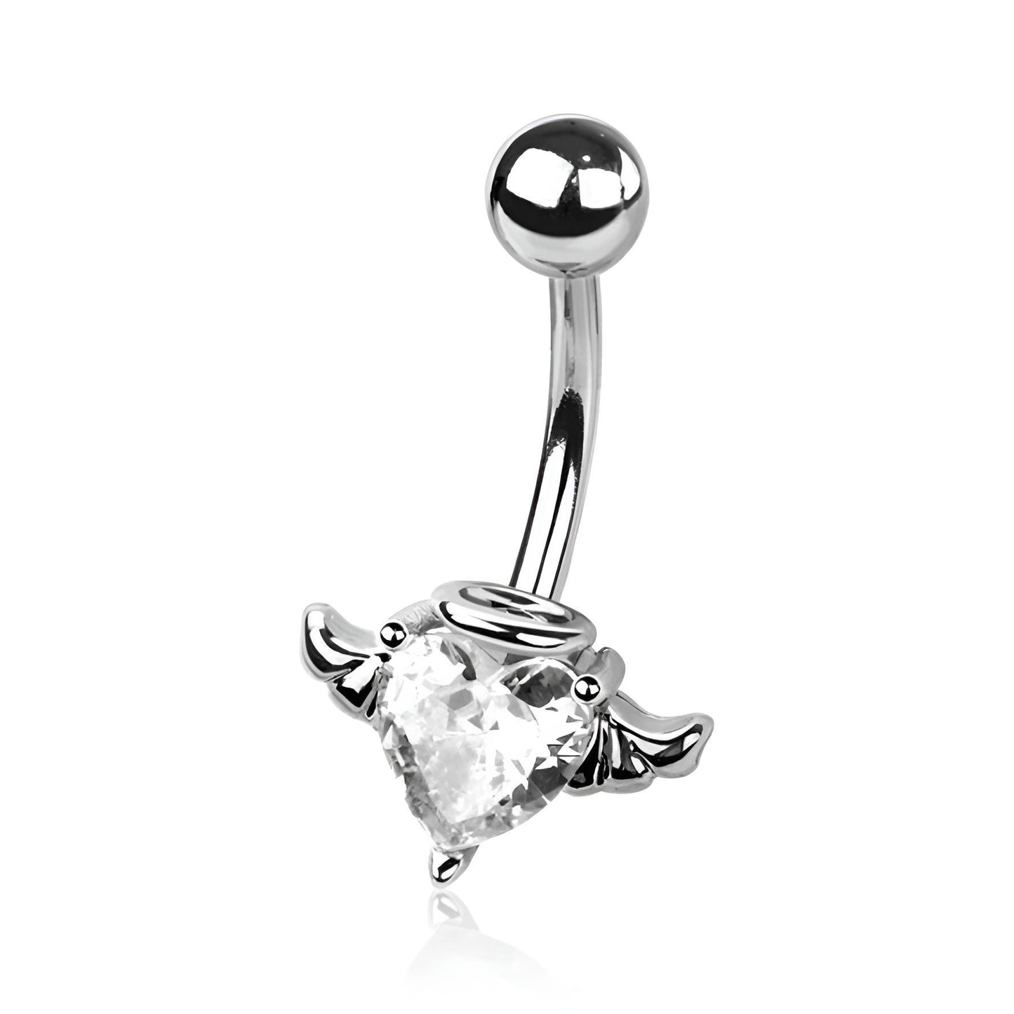 Heart Angel Wing Belly Bar
