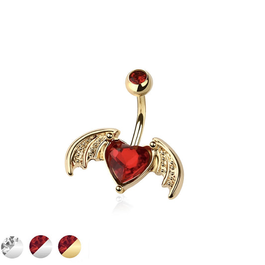 Bat Wing Heart Belly Bar