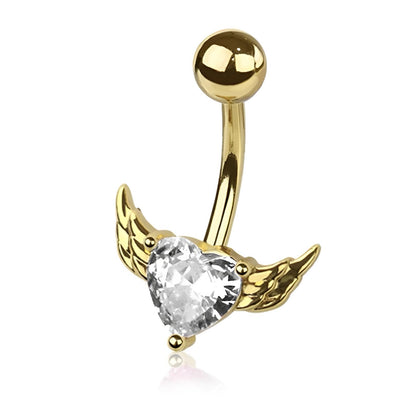 Heart Wing Belly Bar