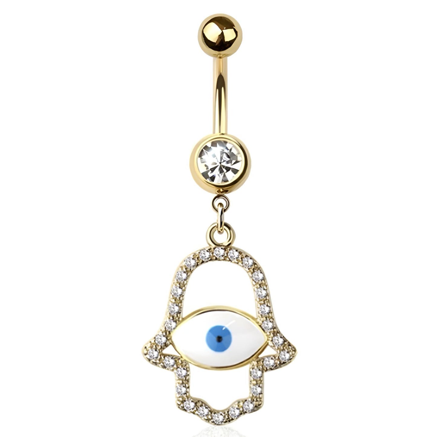 Hamsa Hand Evil Eye Belly Bar