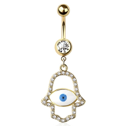 Hamsa Hand Evil Eye Belly Bar