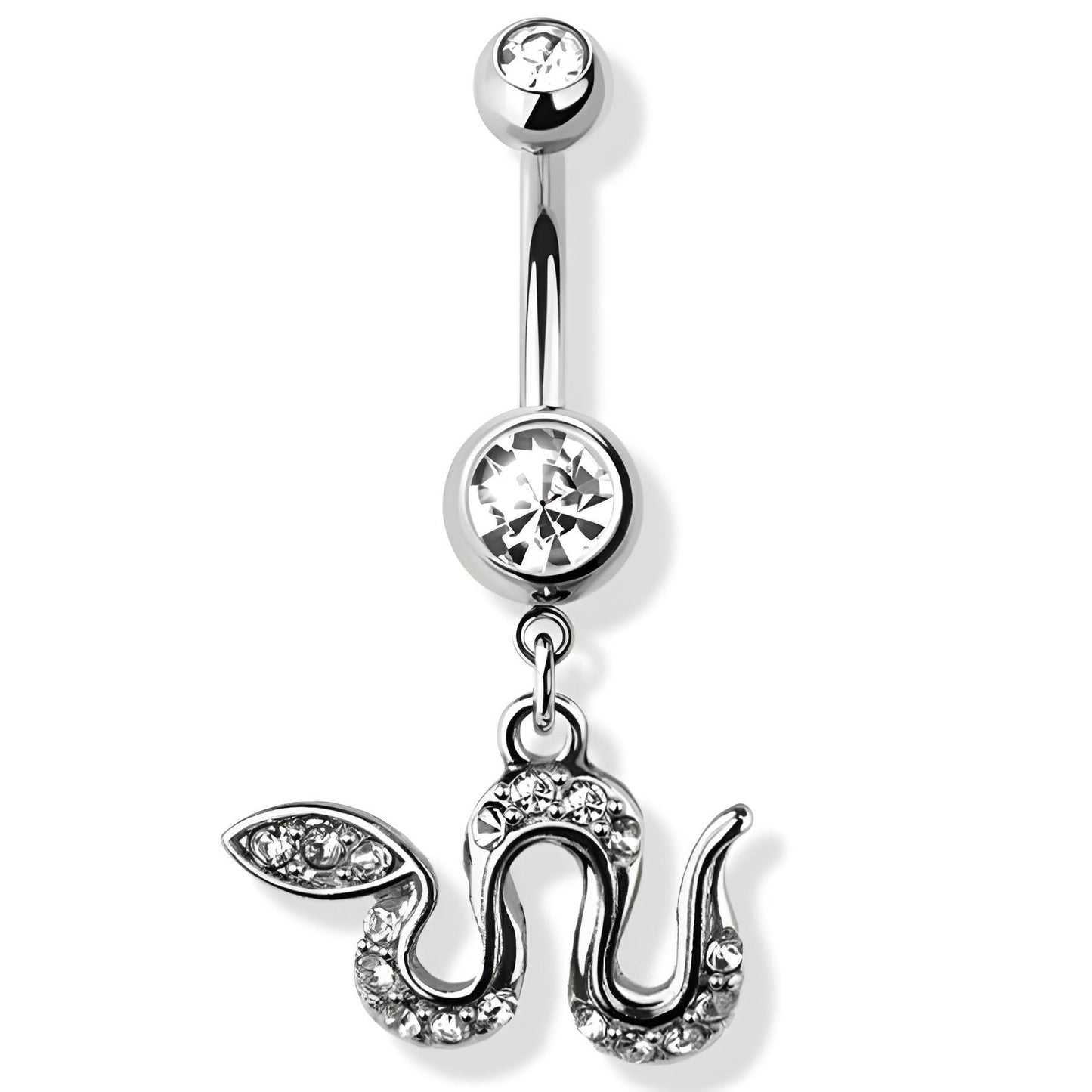 Cz Paved Snake Belly Bar