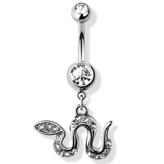 Cz Paved Snake Belly Bar
