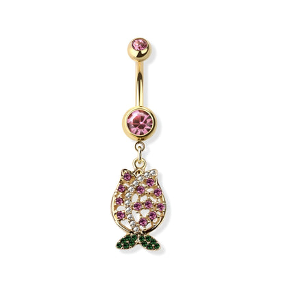 Gem Paved Tulip Belly Bar