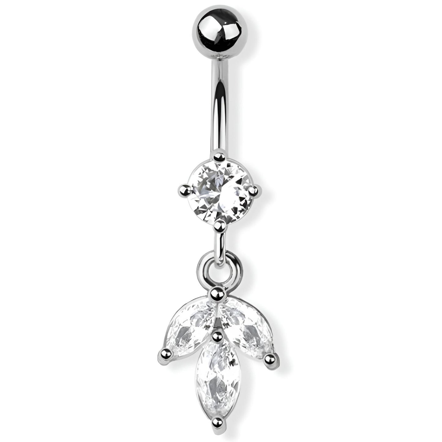 Triple Marquise Belly Bar
