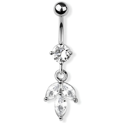 Triple Marquise Belly Bar