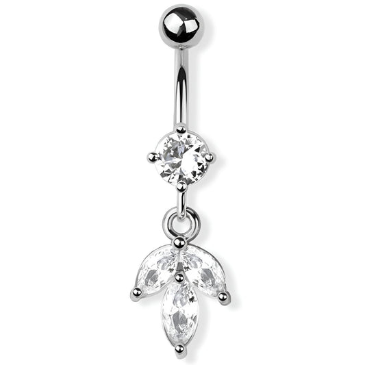 Triple Marquise Belly Bar
