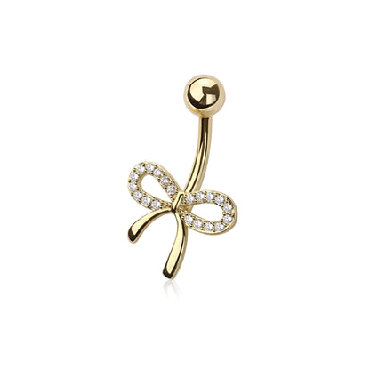 Multi Cz Ribbon Belly Bar
