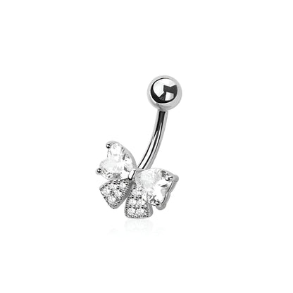 Ribbon Cz Belly Bar