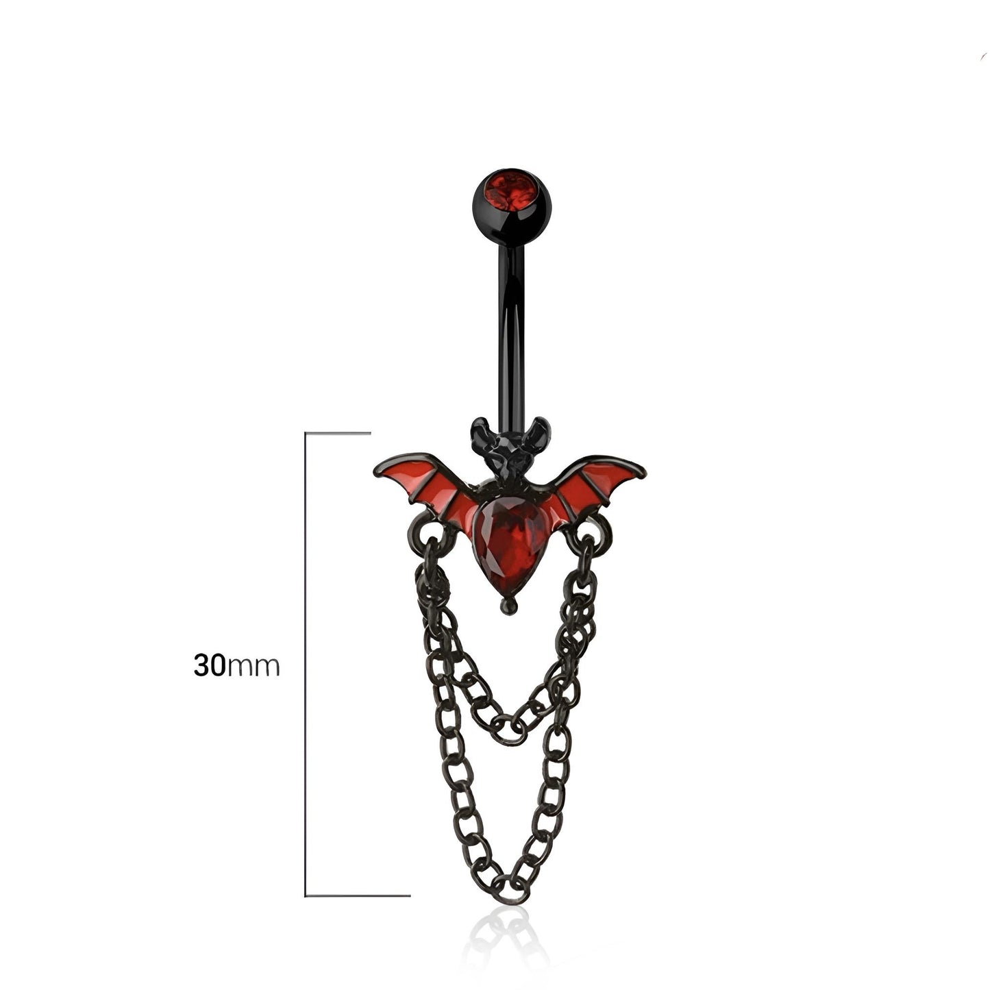 Bat Chain Belly Bar