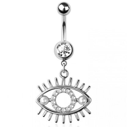 The Eye Cz Belly Bar
