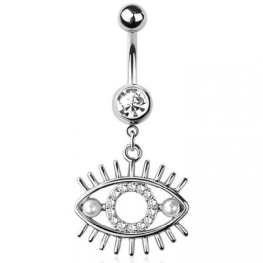 The Eye Cz Belly Bar